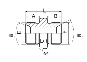 BSP hann dobbeltbruk / 60° kjeglesete eller bundet tetning |Allsidig tilpasning for sikre tilkoblinger