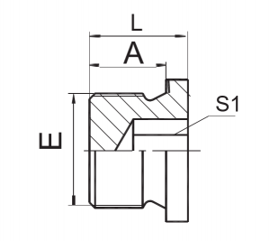 BSP samec dvojité použitie pre 60° kužeľové sedlo alebo duté šesťhranné tesnenie s lepeným tesnením |Všestranný adaptér pre hydraulické systémy