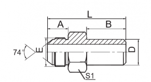 Phụ kiện ống hình nón / mối hàn JIC Male 74° |Bền & Đa năng