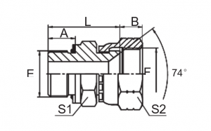 BSP samec O-krúžok / JIC samica 74° sedlo |Vyhovuje priemyselným štandardom