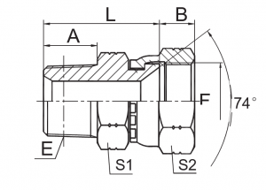 NPT macho / JIC hembra 74° adaptador de asento |Solución de conexión versátil