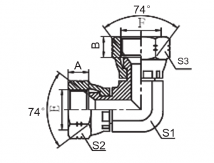 Εξαρτήματα καθίσματος 90° JIC Θηλυκό 74° |Προσαρμοσμένη ανθεκτικότητα για υδραυλικές συνδέσεις