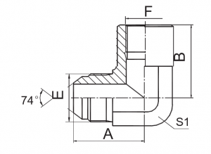 90° JIC Male 74° Cone / BSP Female Adapters |Precision Hydraulic Fittings