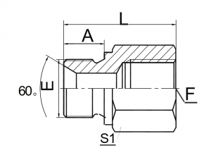 BSP muško 60° sjedalo / BSP ženski adapteri |DIN standard s kromiranom površinskom obradom