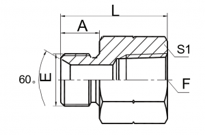 BSP macho de doble uso para asiento cónico de 60° o sello adherido / BSPT hembra |Versátil, resistente a la corrosión