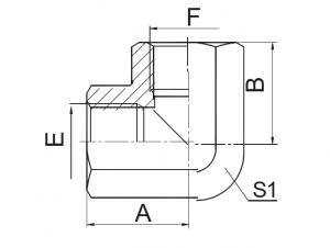 Flexible 90° BSP Femella ISO 1179 |Resistent a la corrosió i conforme a DIN