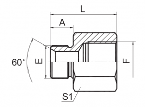 60° કોન સીટ અથવા બોન્ડેડ સીલ / BSP ફિમેલ ISO 1179 માટે BSP પુરૂષ ડબલ ઉપયોગ |ઉચ્ચ-ગુણવત્તાવાળા હાઇડ્રોલિક એડેપ્ટર