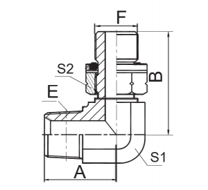 Adaptateur de joint torique 90° BSPT mâle / BSP mâle |Raccord de tuyau sans soudure