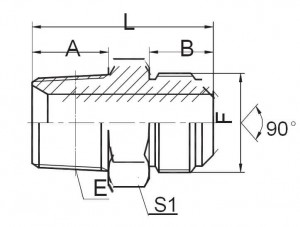 BSPT Машко / SAE Машко 90° конус |Хидраулично монтирање за сигурни перформанси