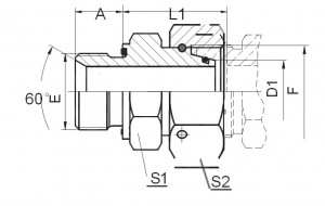 Rosca BSP con sello cautivo |Adaptador de tubo forjado