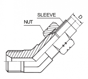 45° BSP vīrišķais 60° sēdeklis / JIC vīrišķais 74° konusa adapteri |Augstas kvalitātes apdare aizsardzībai pret koroziju