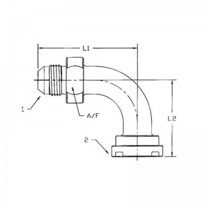 90° Male JIC Flange Hydraulic Fitting |Corrosio-Repugnans