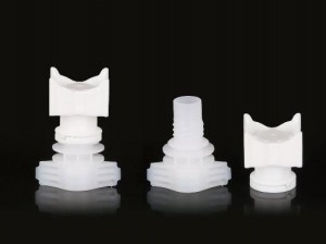 ST049 9.6mm speciale vorm zelfdragende zakzuigmond Melk sojamelk heat seal zuigmond plastic cover