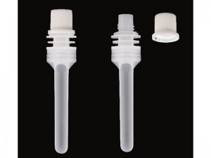 ST051 Cubierta de tubo de boquilla de plástico de 8,6 mm Bolsa autoportante para bebida de gelatina en forma de U Cubierta de tubo giratoria de PE