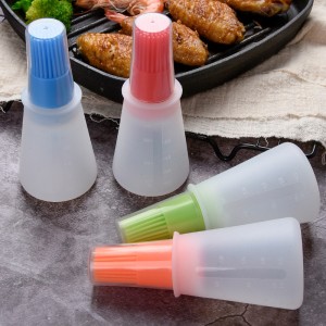 Escovas de silicone para alinhavar churrasco com garrafa compressível para grelhadores