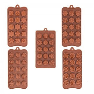 Moules à chocolat antiadhésifs en silicone de formes multiples, moules à bonbons, moules à glace