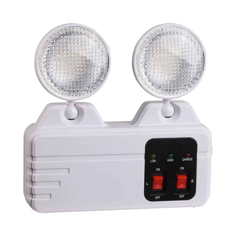 LED Exit Lights na may Battery 2 Adjustable Heads Lamp