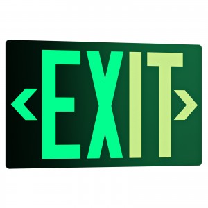 Aluminum Photoluminescent Exit Signs