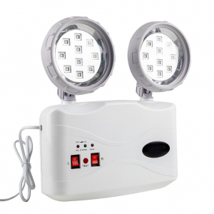 Lampe de secours à double spot LED, batterie au lithium CR-7120, haute luminosité