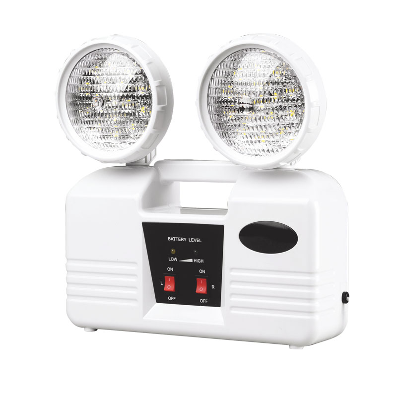 CR-7013 Roj teeb Backup Tsis Siv Neeg LED Twin Spot Emergency Light