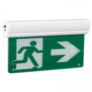 Πινακίδα εξόδου έκτακτης ανάγκης με επαναφορτιζόμενη LED
