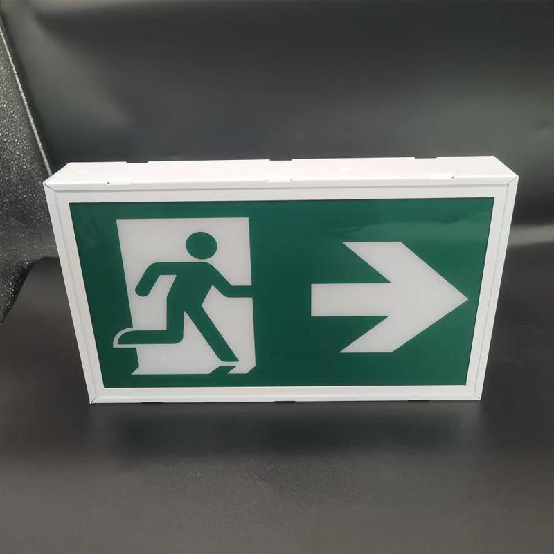 CSA Listed Steel Running Man Fire Emergency Exit Sign Combo Metal Exit Buatan China