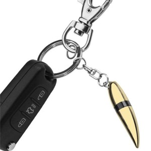 Penghilang statis gantungan kunci anti-statis, bar statis mobil dual-inti, 18 emas murni berlapis J10G01-LSBT