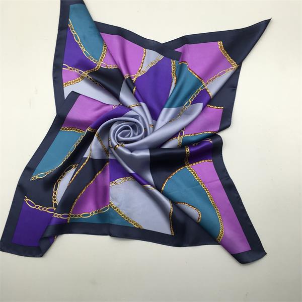 Luxury Scarf 90*90 Floral Silk Scarf 100% Twill Silk Custom Printing Scarf For Women Featured Image