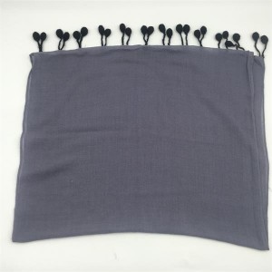 Solid Color Hand-Made Fringe Wool Shawls Scarves