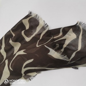 Light Pendant Soft Slip Khaki Water Corrugated Modal Silk Oem Scarf Shawls