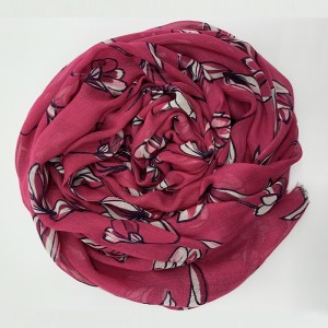 Women Square Shawl 90% Modal 10% Silk Blended Fashion Winter Warm Printed Scarf