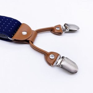Jacquard Small Pattern Dot Suspender with Box