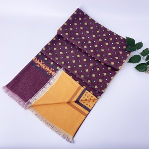 Double Layer Brushed Printing Winter Scarfs