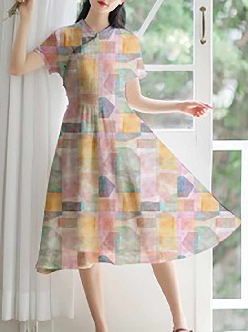New Arrival China China Hot Sales Linen Viscose V30*L21 Printing Linen Fabrics for Skirts