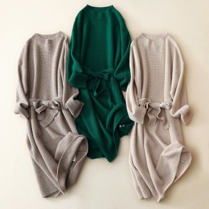 2022 Зима Нова плетена хаљина женска кашмир џемпер хаљина удобне луксузне хаљине од кашмира