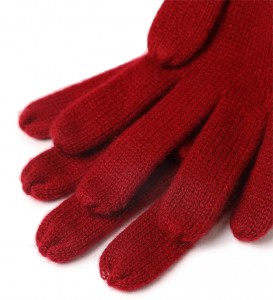 Dames winter kasjmier gebreide handskoen hol gevoude rand luukse termiese pasgemaakte mode oulike handskoene vroue