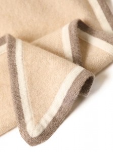 Bufanda de cachemira de triángulo multicolor de diseñador con logotipo personalizado, bufandas de cachemira de punto liso para damas de inverno, chal