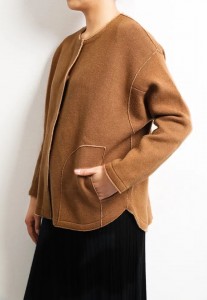 kostumbre nga 100% puro nga cashmere nga sinina coat solid color simple casual plus size cashmere sweater
