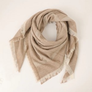dames 100% kasjmier vierkante sjaals sjaal custom winter kwastje geweven kasjmier pashmina sjaal voor vrouwen