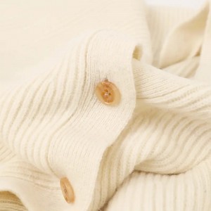 maglione da donna invernale senza maniche 100% pura lana cardigan reversibile doppia faccia per donna