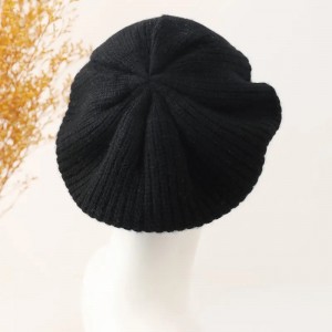 100% cashmere winter hat custom women warm fitted knitted cashmere beret beanie cap