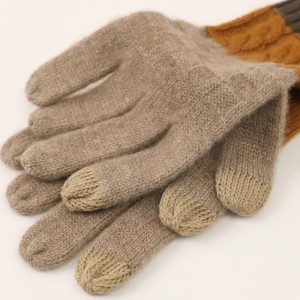 100% kaszmirowe zimowe rękawiczki rękawiczki z ekranem dotykowym z dzianiny damskie męskie moda termiczna kaszmirowe rękawiczki z pełnym palcem