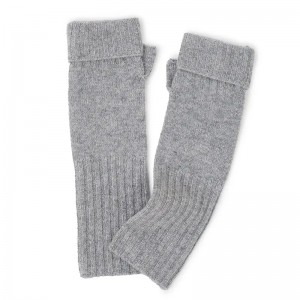 custom plain knitted long thermal cashmere mittens winter warm fingerless luxury fashion gloves para sa mga kababaihan