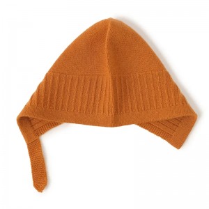 mekana dječja zimska kapa od čistog kašmira prilagođeni logo novorođenčad dječja obična pletena kapa od kašmira