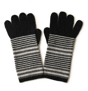 изготовленные на заказ мужские вязаные 100% шерстяные полосатые зимние перчатки модные аксессуары роскошные термостойкие длинные кашемировые перчатки с полными пальцами