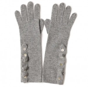 sarung tangan kasmir musim dingin sing lucu wanita dawa kemewahan Piandel pinter rajutan fashion sarung tangan wanita nganggo tombol
