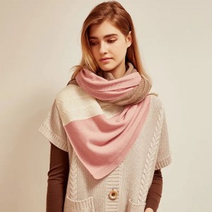 inner mongolia pure cashmere winter scarf custom fashion cable knit winter women cashmere scarves shawl