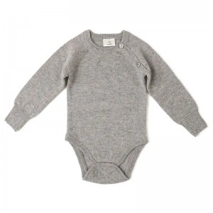Özel tasarım kış bebek giysileri 12gg düz renk örgü sıcak çocuklar % 100% saf kaşmir romper