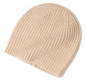 หมวกฤดูหนาวผู้หญิงแคชเมียร์บริสุทธิ์โลโก้ออกแบบเองหรูหราแฟชั่นอบอุ่นถักซี่โครง ny หมวกบีนนี่