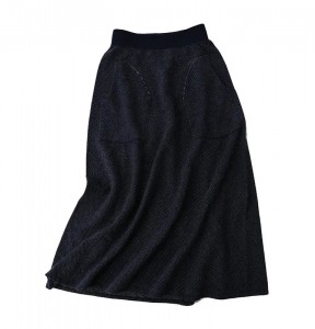 حجم واحد عادي اللون تنانير نسائية مخصصة منغولية داخلية 100٪ كشمير فستان طويل للسيدات
